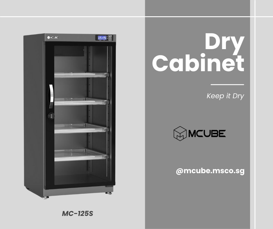 MCUBE 125L dry cabinet Singapore — professional dry box