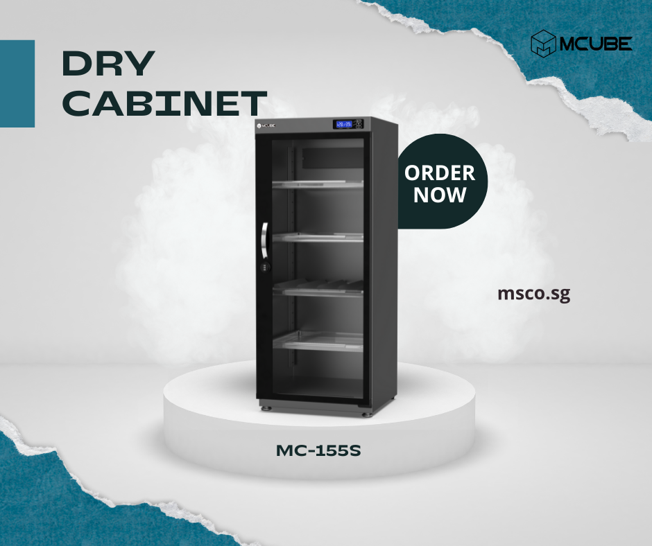 MCUBE 155L dry cabinet side view