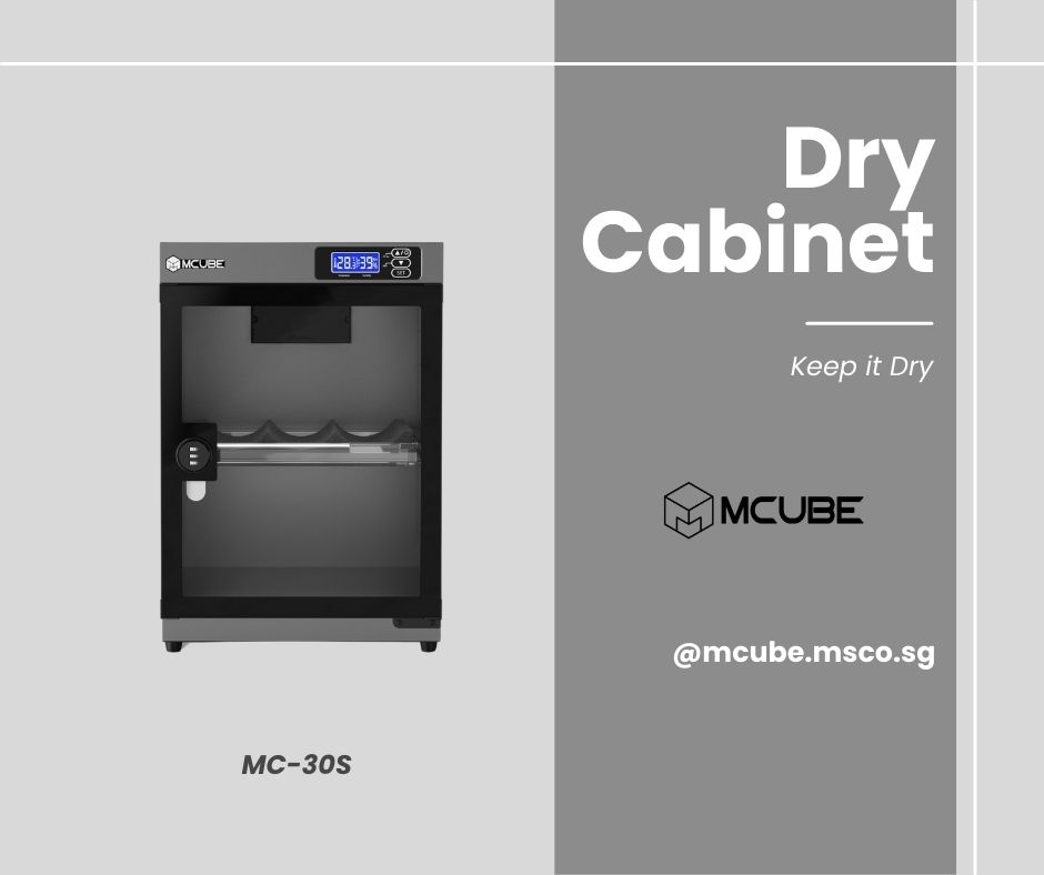 MCUBE 30L dry cabinet Singapore — compact camera dry box