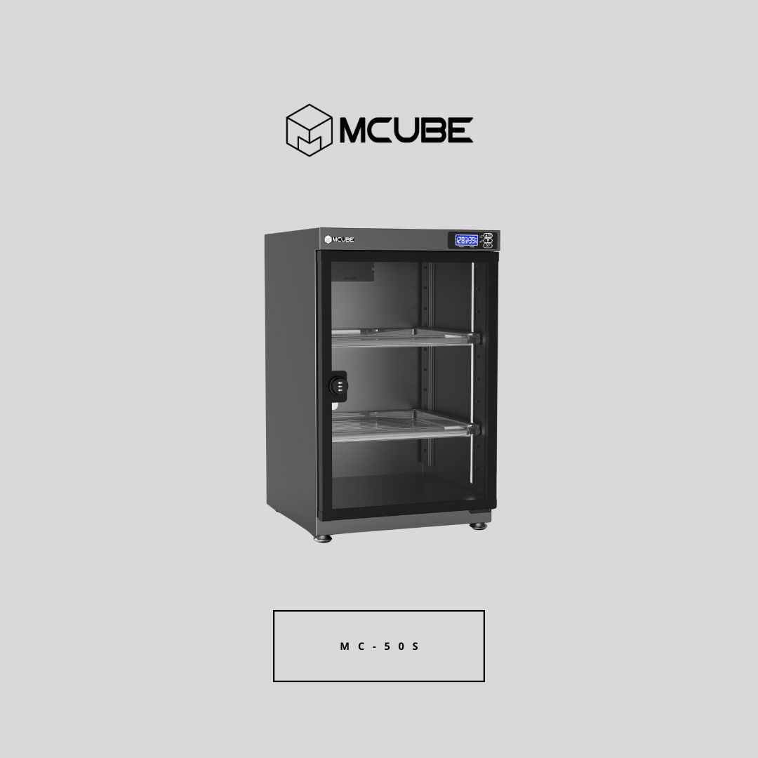 MCUBE 50L dry cabinet digital LCD humidity display