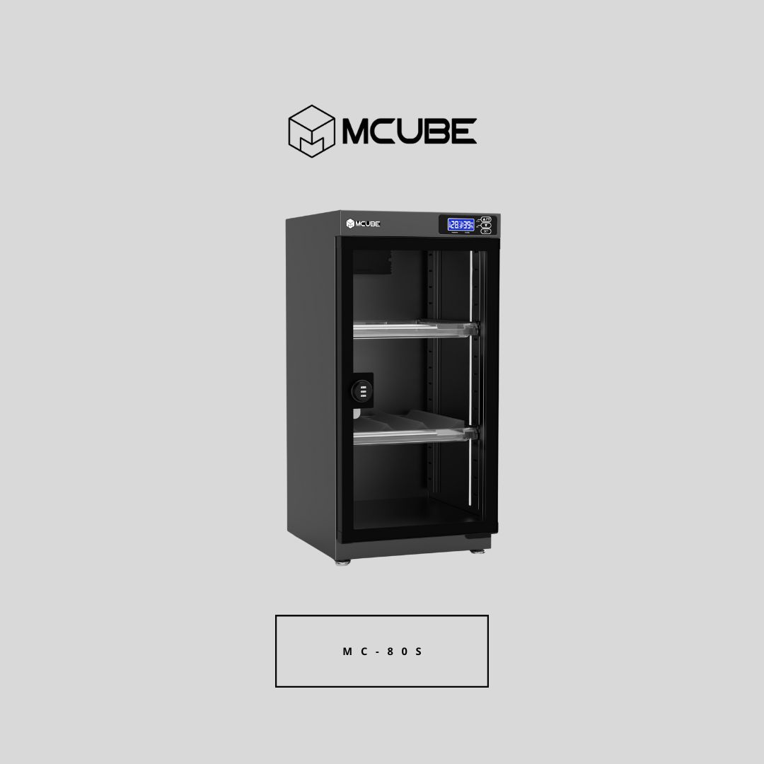 MCUBE 80L dry cabinet interior with storage